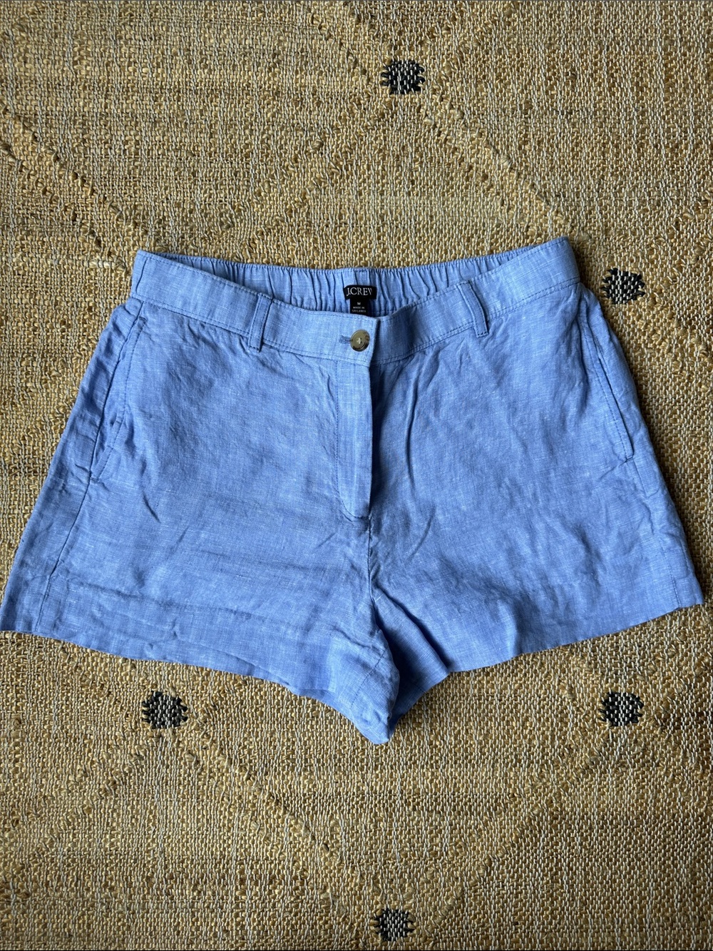 J. Crew Light Blue Linen High Waist Women’s Shorts